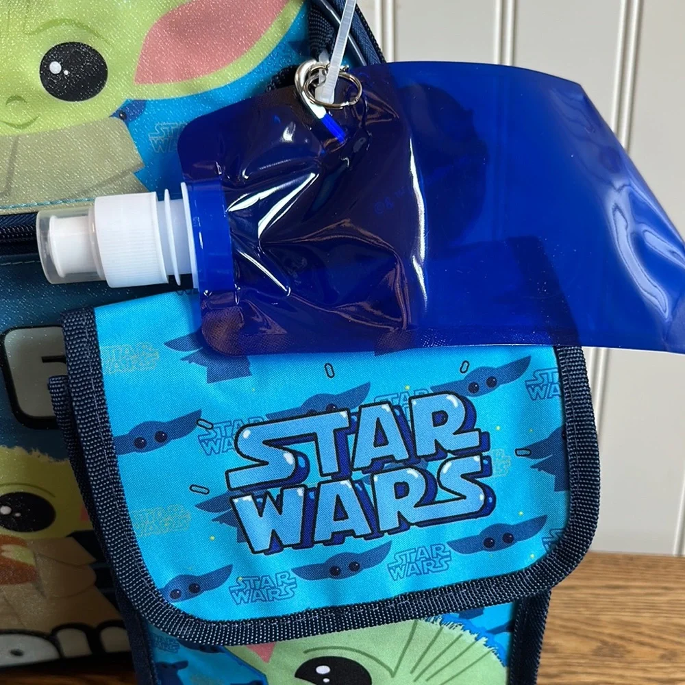 Disney Star Wars Blue and Green Baby Yoda Backpack Set NWT